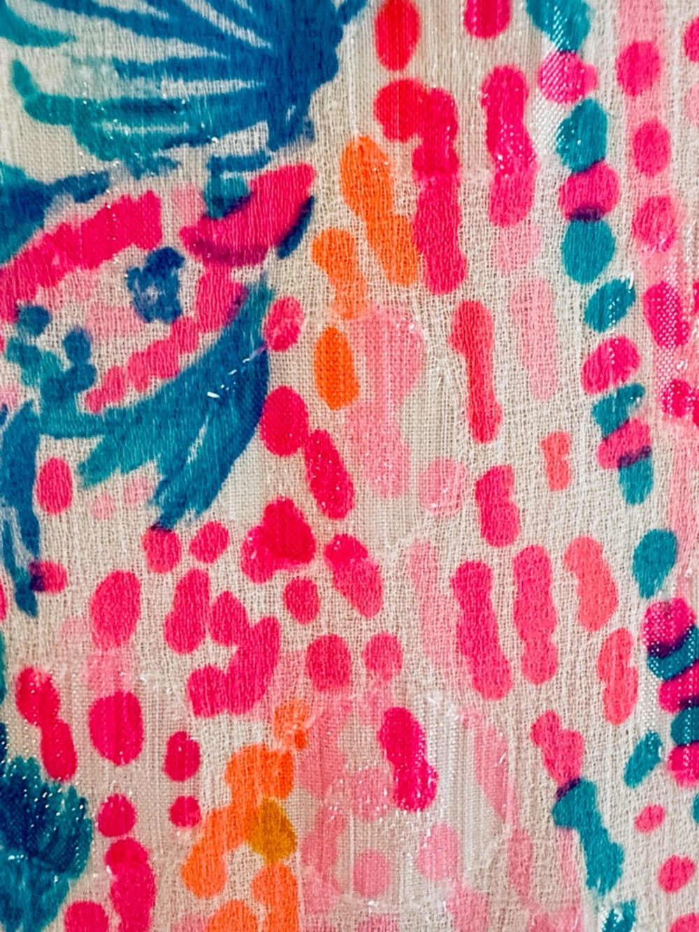 Lilly Pulitzer Sarita Coastal Sway With Me Shimmer Dress 0 babydoll beach - Picture 8 of 12